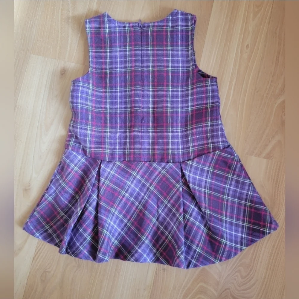 Children’s‎ Place Kids Dress - purple floral check size 6-9 months